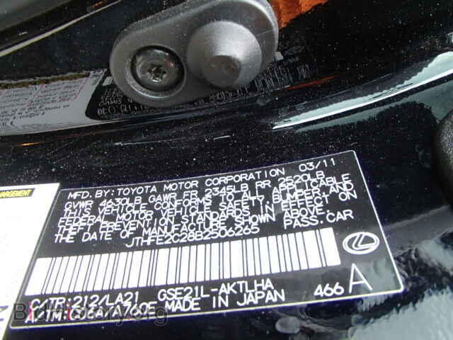 2011 LEXUS IS350 - VIN: JTHFE2C28B2506265 - Фото 10