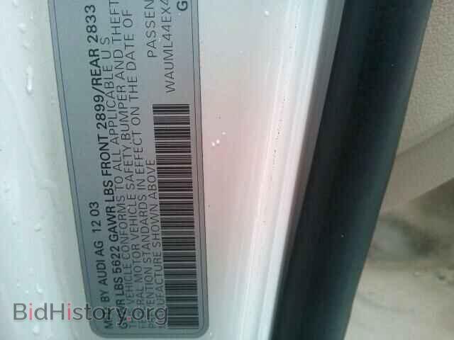 2004 AUDI A8 - VIN: WAUML44EX4N016475 - Фото 9