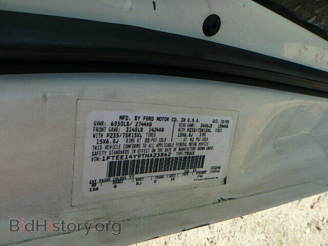 1996 FORD ECONOLINE - VIN: 1FTEE14Y9THA23862 - Фото 9