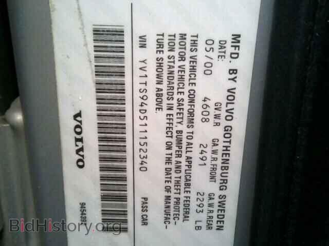 2001 VOLVO S80 - VIN: YV1TS94D511152340 - Фото 10