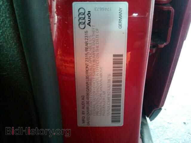 2002 AUDI A4 - VIN: WAULC68E92A303876 - Фото 10
