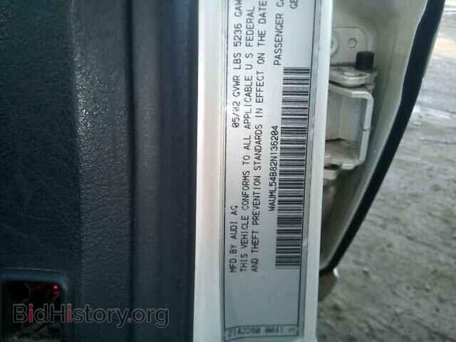2002 AUDI A6 - VIN: WAUML54B82N136204 - Фото 9