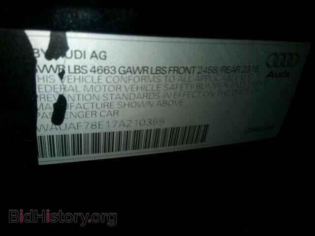 2007 AUDI A4 - VIN: WAUAF78E17A210359 - Фото 9