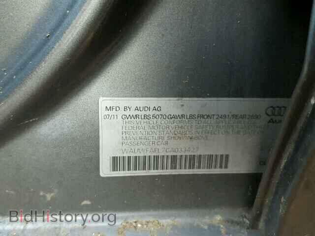 2012 AUDI A4 - VIN: WAUWFAFL7CA033427 - Фото 9