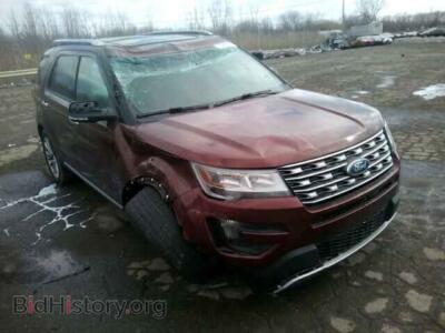 2016 Ford EXPLORER Explorer L, красный — VIN 1FM5K7F85GGA08582, Copart