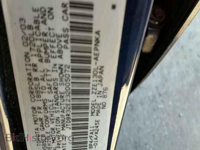 2003 TOYOTA COROLLA - VIN: JTDBR32E232005072 - Photo 9