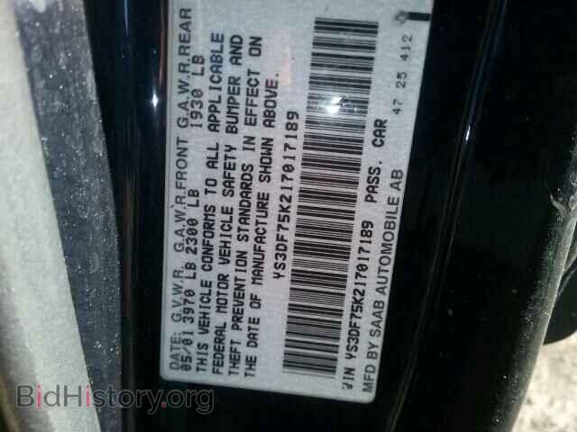 2001 SAAB 9 3 - VIN: YS3DF75K217017189 - Photo 9