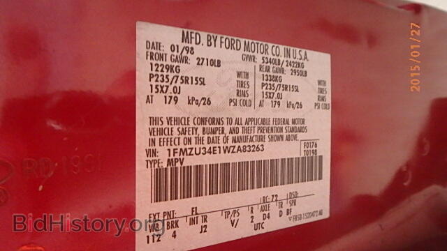 1998 FORD EXPLORER - VIN: 1FMZU34E1WZA83263 - Photo 9