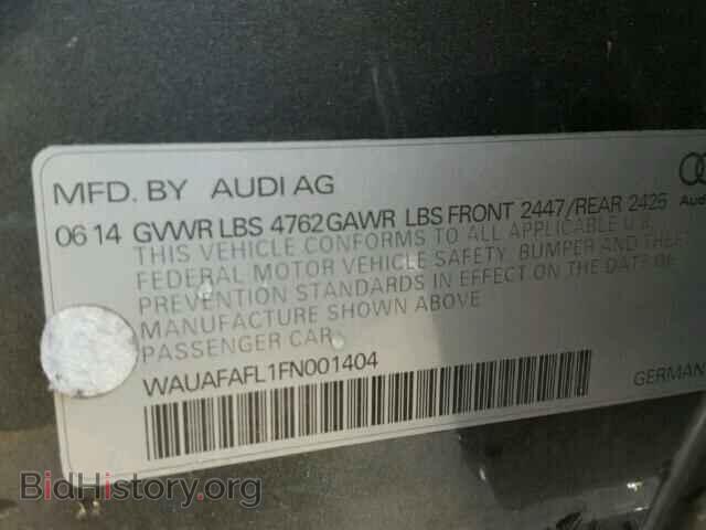 2015 AUDI A4 - VIN: WAUAFAFL1FN001404 - Фото 9