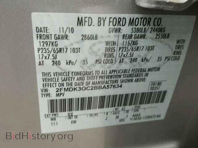 2011 FORD EDGE - VIN: 2FMDK3GC2BBA57634 - Фото 10
