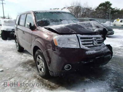 2014 Honda PILOT Pilot LX, burgundy — VIN 5FNYF4H25EB021904, Copart