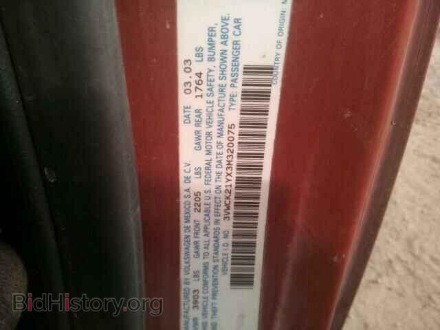 2003 VOLKSWAGEN BEETLE - VIN: 3VWCK21YX3M320075 - Фото 10