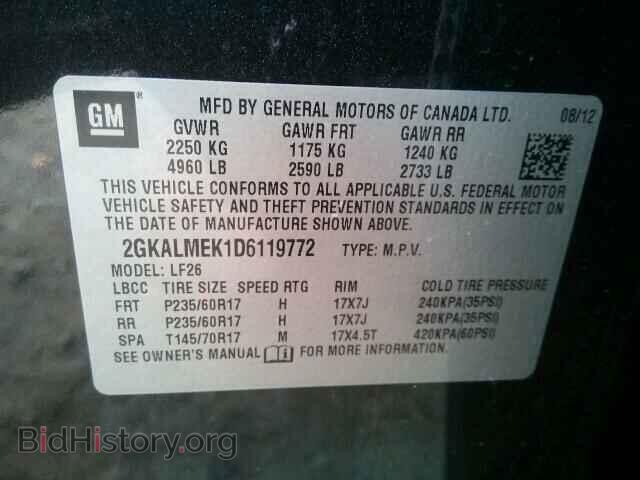 2013 GMC TERRAIN - VIN: 2GKALMEK1D6119772 - Photo 10