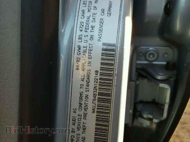 2002 AUDI A6 - VIN: WAUJT64B32N122140 - Фото 9