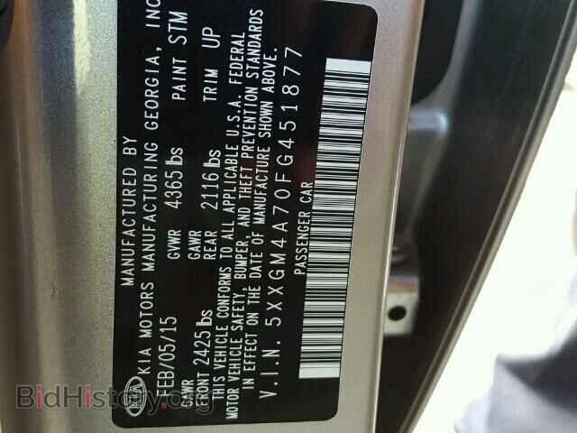 2015 KIA OPTIMA - VIN: 5XXGM4A70FG451877 - Photo 10