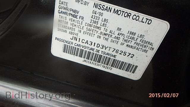 2000 NISSAN MAXIMA - VIN: JN1CA31D3YT762572 - Фото 9