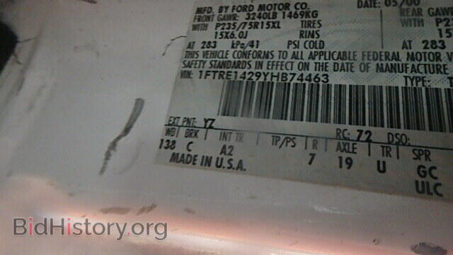 2000 FORD ECONOLINE - VIN: 1FTRE1429YHB74463 - Фото 9