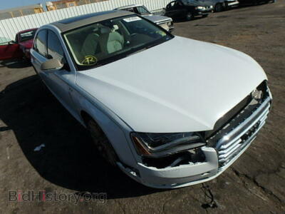 2013 Audi A8 A8 L Quatt, белый — VIN WAUR2AFD7DN017871, Copart