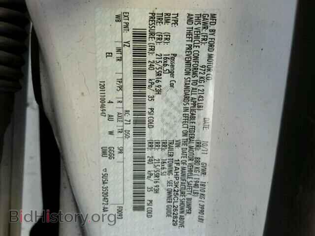 2012 FORD FOCUS - VIN: 1FAHP3K25CL262829 - Photo 9