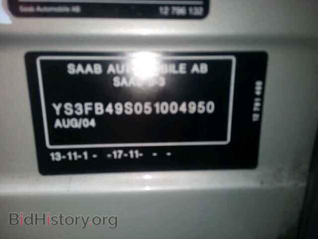 2005 SAAB 9 3 - VIN: YS3FB49S051004950 - Фото 9