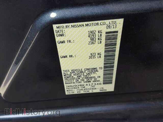 2013 NISSAN LEAF - VIN: 1N4AZ0CP8DC417346 - Фото 10