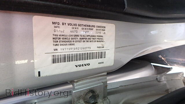 2002 VOLVO S80 - VIN: YV1TS91D921260773 - Фото 9