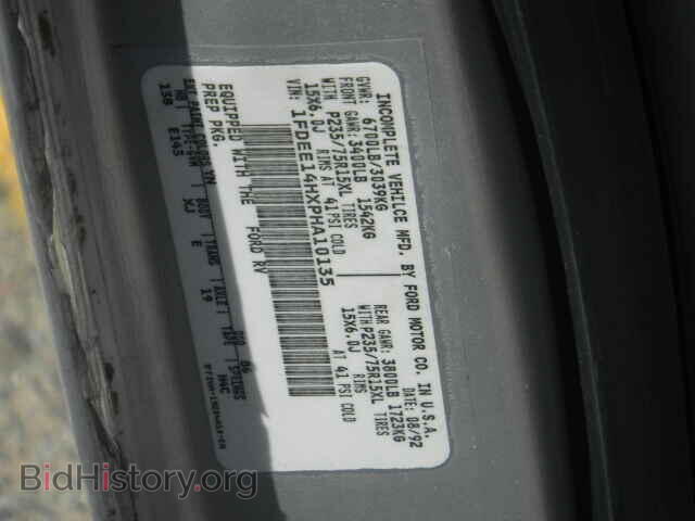 1993 FORD ECONOLINE - VIN: 1FDEE14HXPHA10135 - Фото 10