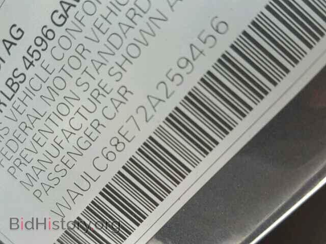 2002 AUDI A4 - VIN: WAULC68E72A259456 - Фото 9