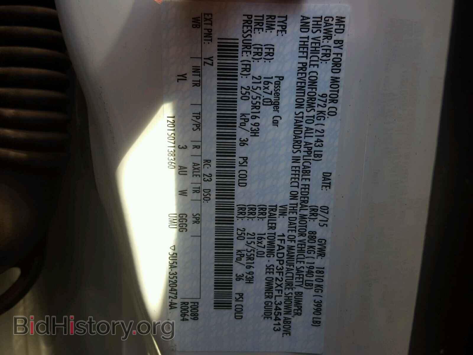 2015 FORD FOCUS - VIN: 1FADP3F2XFL345413 - Photo 2