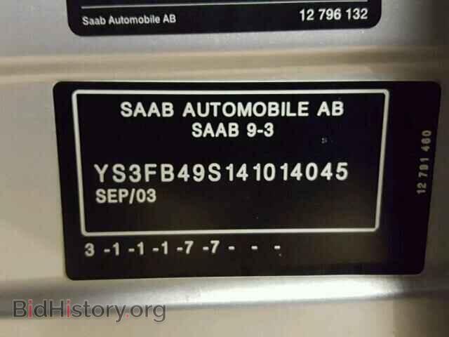 2004 SAAB 9 3 - VIN: YS3FB49S141014045 - Фото 10