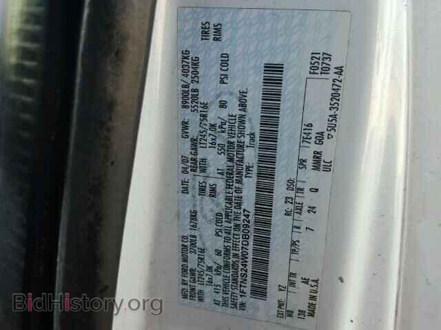 2007 FORD ECONOLINE - VIN: 1FTNS24W07DB09247 - Фото 10