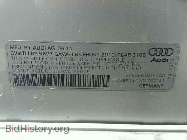 2012 AUDI A8 - VIN: WAURVAFD7CN002941 - Photo 9