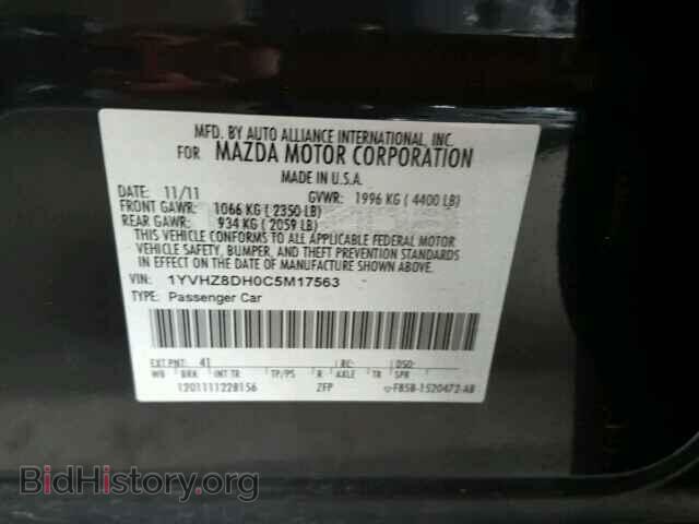 2012 MAZDA 6 - VIN: 1YVHZ8DH0C5M17563 - Фото 9