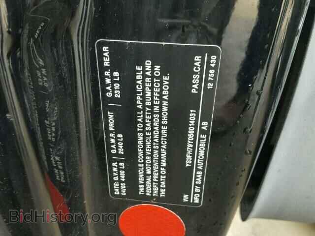 2005 SAAB 9 3 - VIN: YS3FH79Y056014031 - Фото 10