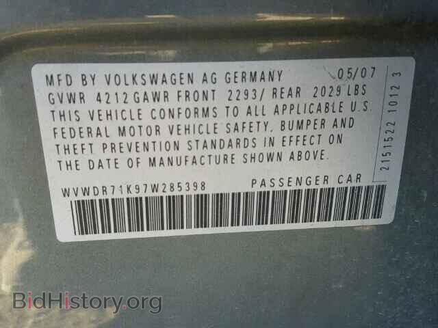 2007 VOLKSWAGEN RABBIT - VIN: WVWDR71K97W285398 - Фото 9