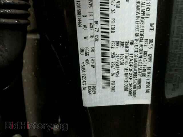 2015 FORD FOCUS - VIN: 1FADP3F2XFL369985 - Photo 10
