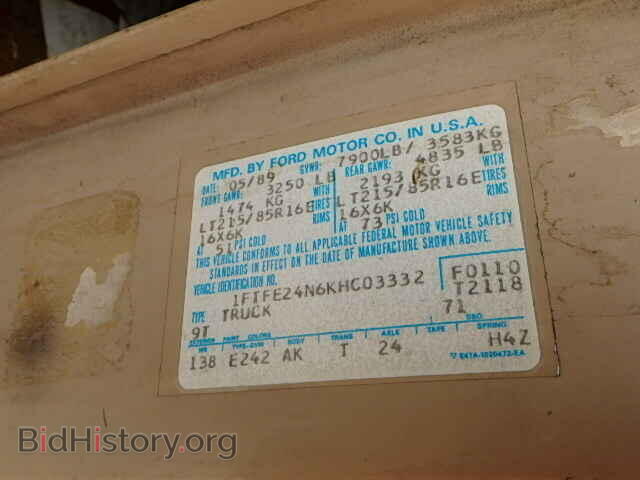 1989 FORD ECONOLINE - VIN: 1FTFE24N6KHC03332 - Photo 9