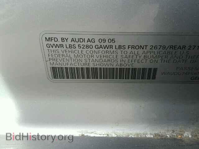 2006 AUDI A6 - VIN: WAUDG74F56N068307 - Фото 10