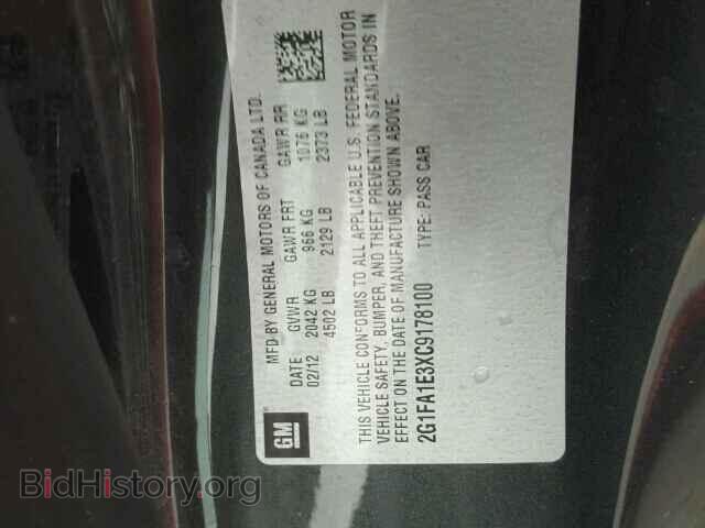 2012 CHEVROLET CAMARO - VIN: 2G1FA1E3XC9178100 - Фото 10
