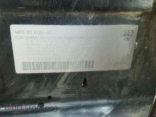 2005 AUDI A4 - VIN: WAUDG68E95A496270 - Фото 10