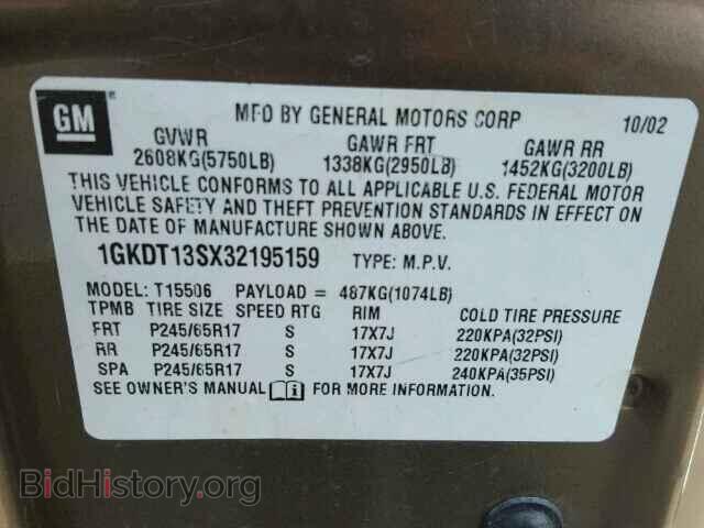 2003 GMC ENVOY - VIN: 1GKDT13SX32195159 - Фото 10