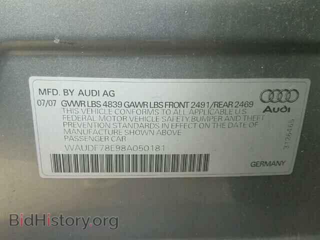 2008 AUDI A4 - VIN: WAUDF78E98A050181 - Photo 10