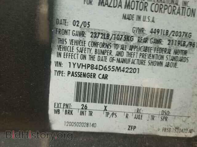 2005 MAZDA 6 - VIN: 1YVHP84D655M42201 - Photo 10