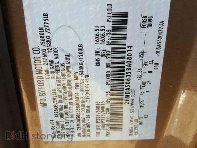 2005 FORD FREESTAR - VIN: 2FMDA50635BA08014 - Фото 10