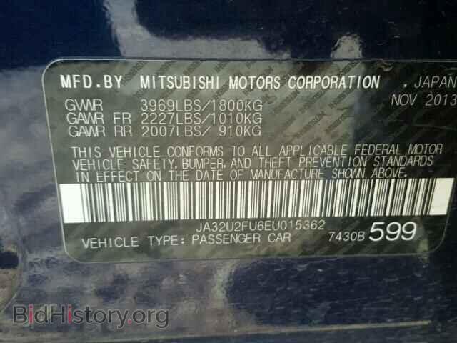 2014 MITSUBISHI LANCER - VIN: JA32U2FU6EU015362 - Фото 10