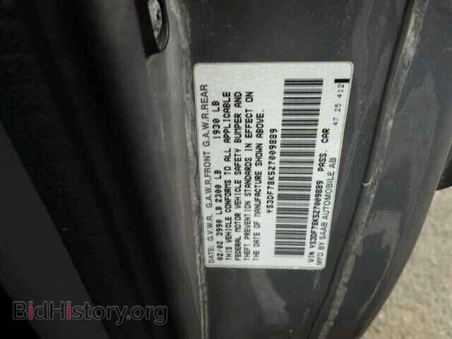 2002 SAAB 9 3 - VIN: YS3DF78K527009889 - Фото 10