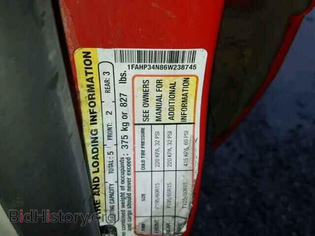 2006 FORD FOCUS - VIN: 1FAHP34N86W238745 - Фото 10