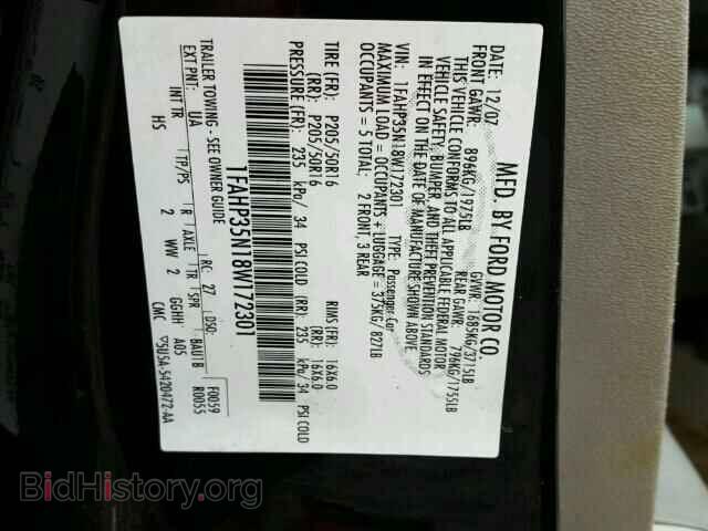 2008 FORD FOCUS - VIN: 1FAHP35N18W172301 - Фото 10