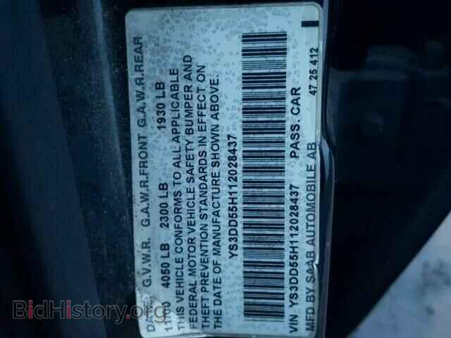 2001 SAAB 9 3 - VIN: YS3DD55H112028437 - Фото 10