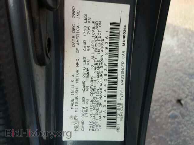 2003 MITSUBISHI ECLIPSE - VIN: 4A3AC44G83E129361 - Фото 9